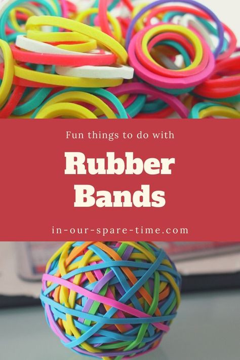 Fun Things to Do With Rubber Bands Rubber Band Activities For Kids, Things To Do With Rubber Bands, Things To Make With Rubber Bands, Rubber Band Crafts, Homeschool Crafts, Kids Themed Birthday Parties, Projects For Adults, Screen Free Activities, Fine Motor Skills Activities