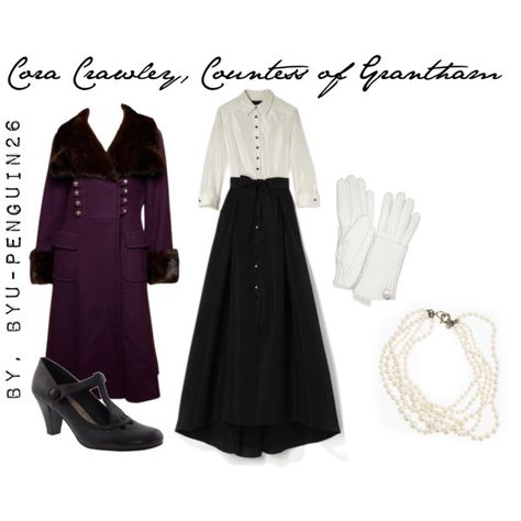 "Cora Crawley, Countess of Grantham - Downton Abbey" by byu-penguin26 on Polyvore Countess Outfit, Peaky Blinders Outfits For Women, Peaky Blinders Outfit Women, Victorian Dress Aesthetic, Cora Crawley, Peaky Blinders Fashion, Finn Shelby, Peaky Blinders Costume, Old Fashion Dresses