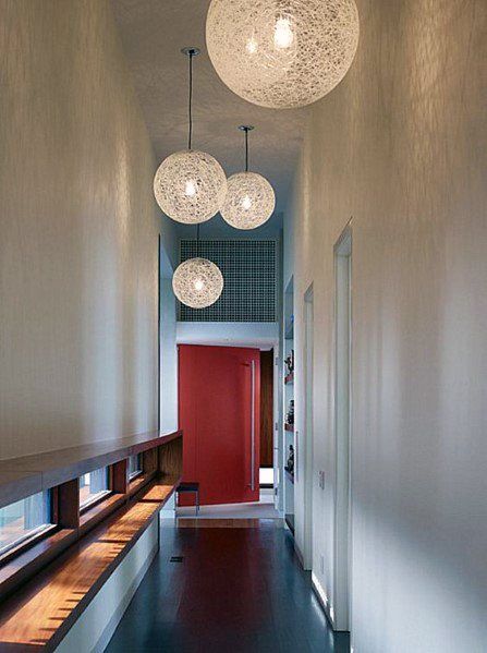 Top 60 Best Hallway Lighting Ideas - Interior Light Fixtures Small Hallway Lighting, Small Hallway Decorating, Hallway Pendant Lighting, Hallway Ceiling Lights, Hallway Ceiling, Interior Light Fixtures, Lighting Design Inspiration, Modern Foyer, Modern Hall