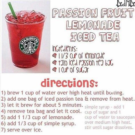 Starbucks Passion Fruit Lemonade Iced Tea Starbucks Drinks Recipes Diy Homemade Refreshers, Starbucks Diy Drinks, Starbucks Drinks Diy Homemade, Diy Starbucks Drinks At Home, Starbucks Drinks Recipes Diy Homemade, Homemade Starbucks Drinks, Diy Starbucks Drinks, Starbucks Drink At Home, Passion Fruit Lemonade