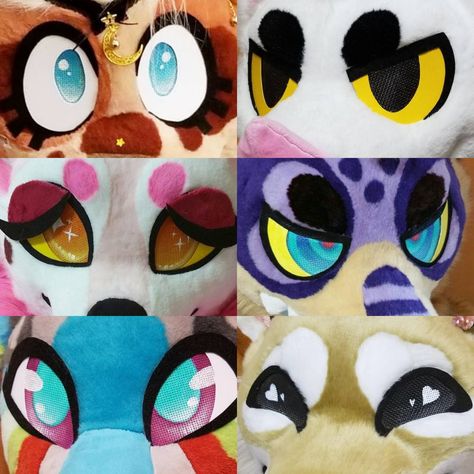 2d Fursuit Eyes, Fursuit Eyes Ideas, Fursuit Reference Sheet, Fursuit Eyes, Fursuit Partial, Fursuit Making, Fursuit Ideas, Fursuit Tutorial, Fur Suits