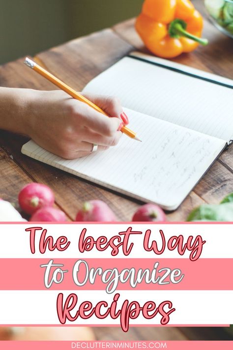 Here are my top tips for organizing recipes so cooking dinner becomes stress-free. Learn how to organize recipe notes and printed pages to quickly find what you need, without the hassle. Keep your kitchen tidy and easily access your favorite dishes with these simple recipe organization ideas. Organizing Recipes Binder, Best Way To Organize Recipes, Recipe Books Diy, How To Organize Recipes, Recipe Organization Ideas, Recipe Storage Ideas, Household Organization Printables, Passionfruit Dessert, Recipe Book Organization