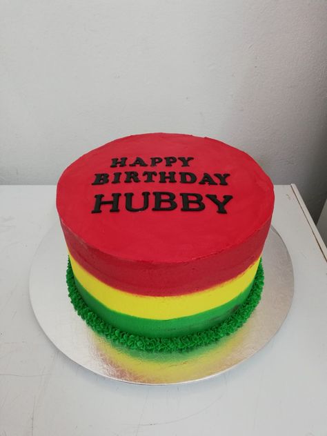 Rasta colours buttercream cake Rasta Cake Ideas, Rasta Cake, Bob Marley Cakes, Fancy Party Decorations, Baby Reveal Cakes, First Birthday Themes, Sweetest Thing, Birthday Idea, Colorful Cakes