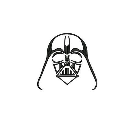 Darth Vader Outline, Darth Vader Tattoo Design, Vader Tattoo, Darth Vader Tattoo, One Color Design, Dark Vader, Outline Embroidery, Beginner Tattoos, Movie Tattoos