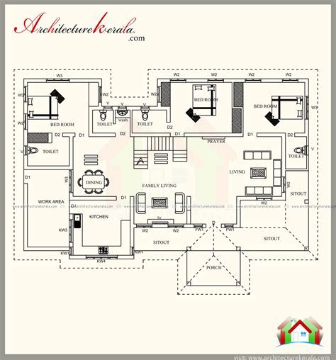 2500 Sq Ft House Plans, Mini Courtyard, Exterior Reference, Kerala Homes, 500 Sq Ft House, Single Level House Plans, Residential Plan, 3 Bedroom Home Floor Plans, 1 Bedroom House Plans