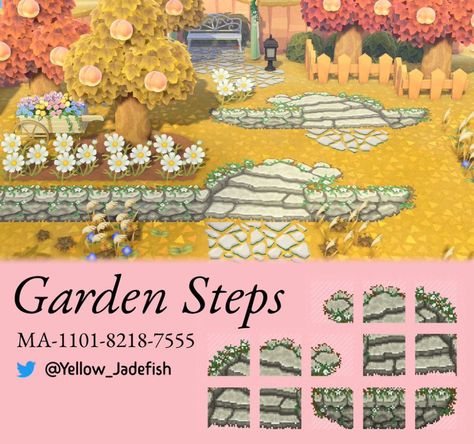 Custom Designs | MA-1101-8218-7555 | Animal Crossing (ACNH) | Nookea Cottagecore Animal Crossing, Acnh Cottagecore, Animal Crossing 3ds, Animals Crossing, Ac New Leaf, Animal Crossing Guide, Animal Crossing Wild World, Path Design, Theme Nature