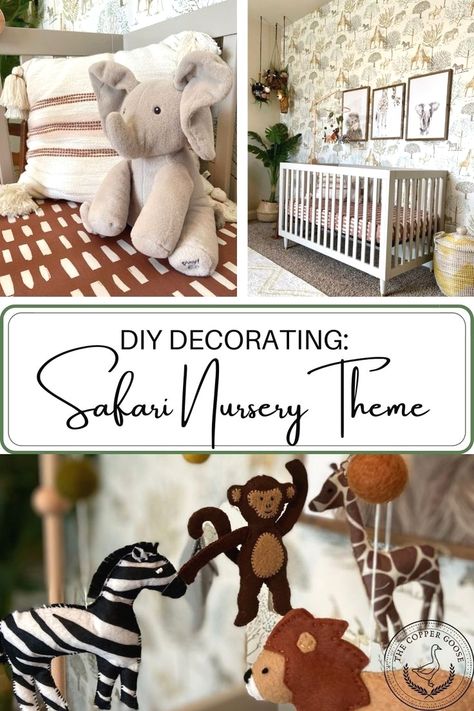 #ikeanursery #babyroom #nurseryideas #babygirlroom Rhino Themed Nursery, Zoo Nursery Theme Gender Neutral, Safari Boho Nursery, Minimalist Safari Nursery, Jungle Safari Nursery Ideas, Diy Safari Nursery Decor, Jungle Nursery Ideas Safari Theme, Gender Neutral Safari Nursery, Jungle Theme Nursery For Boys