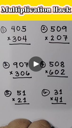 Multiplication Hacks, Easy Math Worksheets, Multiplication Tricks, Easy Math, Teaching Math Strategies, Cool Math Tricks, Kids Math, Math Tutorials, Plural Nouns