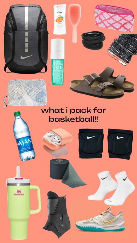 #outfitinspo #beauty #sports #basketball #preppy #roadto200 What To Pack In My Basketball Bag, What To Put In Sports Bag, What To Bring To A Basketball Tournament, Basketball Christmas List, What To Pack In Your Sports Bag, Sports Bag Essentials Basketball, What To Put In Your Sports Bag, Sports Tournament Packing List, Basketball Things To Buy