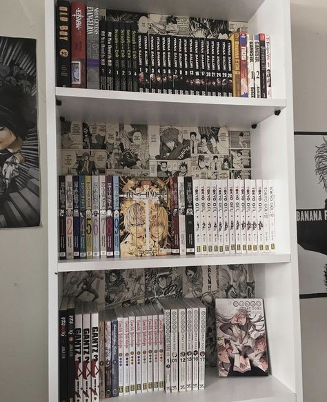 Manga Shelf Aesthetic, Manga Shelf Ideas, Room Decor Paintings, Manga Shelves, Book Arch, Aesthetic Room Decor Ideas, Room Decor Painting, God Of Wrath, Cecily Knight