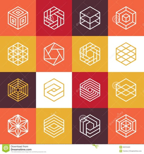 Vector Linear Hexagon Logos And Design Elements - Download From Over 36 Million High Quality Stock Photos, Images, Vectors. Sign up for FREE today. Image: 50372423 Hive Logo, Hexagon Logo, Inspiration Logo Design, Quilt Modernen, Hexagon Design, Geometric Logo, 로고 디자인, Free Vector Art, Logo Design Inspiration