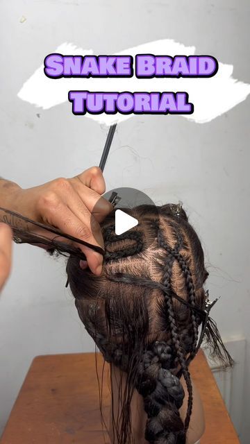 Chain Braid Tutorial, Snake Braids, Snake Braid Tutorial, Snake Braid, Chain Braid, Snakes And Ladders, Braid Designs, Braid Tutorial, Kids Hairstyles