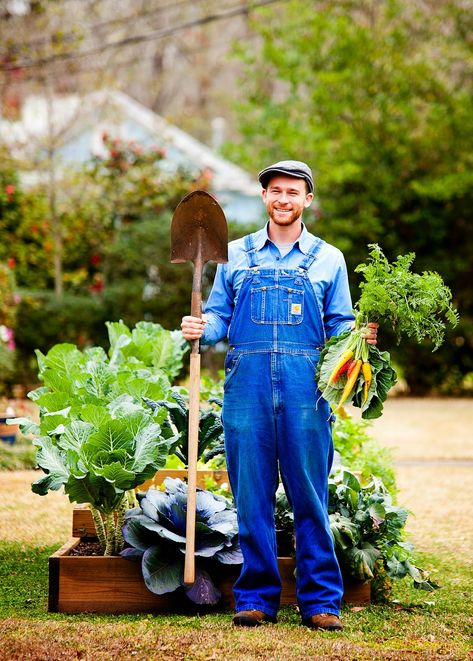 Man in Overalls: About Farmer Style Men, Gardener Outfit Men, Man In Overalls, Farmer Overalls, Gardening Overalls, 2024 Manifesting, Men In Overalls, Square Foot Garden, Farmer Outfit