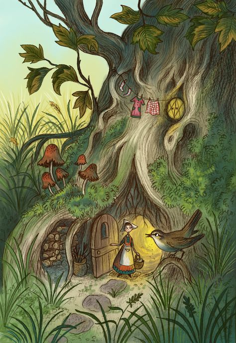 Forest Drawing, 동화 삽화, Arte Indie, Storybook Art, Fairy Illustration, Forest Illustration, Forest Art, Fairytale Art, Arte Fantasy