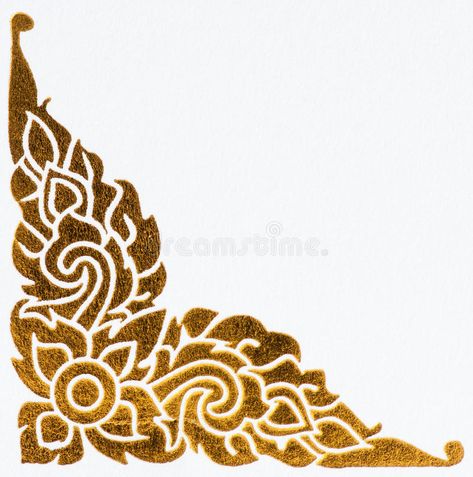 Golden thai style pattern on wall. Traditional art , #spon, #style, #thai, #Golden, #pattern, #art #ad Pattern On Wall, Cambodian Culture, Thai Decor, Cambodian Art, Thai Design, Gold Art Print, Thailand Art, Thai Pattern, Emb Designs