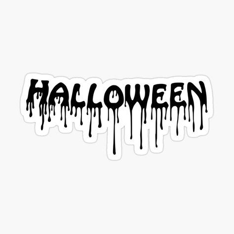 Halloween Stickers Printable, Halloween Lettering, Printable Black And White, Spooky Stickers, Stickers Printable, Black Halloween, Halloween Signs, Halloween Stickers, Printable Stickers