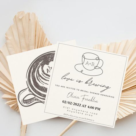 $ 2.98 - Love is brewing monogram coffee bridal shower - brewery bridal shower, love is brewing, coffee bridal shower, coffee themed bridal shower, coffee party, calligraphy, minimalist, couples monograms, espresso party, cafe bridal shower Bridal Shower Coffee Theme, Love Is Brewing Bridal Shower Decor, Coffee Bridal Shower Theme, Love Is Brewing Bridal Shower Ideas, Coffee Themed Wedding, Coffee Bridal Shower, Bridal Shower Photography, Cafe Theme, Love Is Brewing