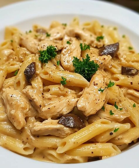 Chicken Marsala Pasta Recipe - sandyrecipes.com Chicken Marsala Pasta Recipe, Chicken Marsala Pasta, Marsala Pasta, Chicken Marsala, Pasta Recipe, Pasta Recipes, Pasta, Chicken