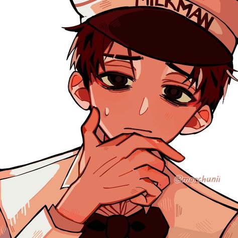 Milkman.🥛 #thatsnotmyneighbor #milkman #art #fanart #doppleganger Hanako Art Style, Francis Mosses Milkman, Francis Mosses Fanart, Milkman Fanart, Imagenes Cute, Tbhk Artstyle, Francis Mosses, Boy Fanart, Hanako-kun Tsukasa