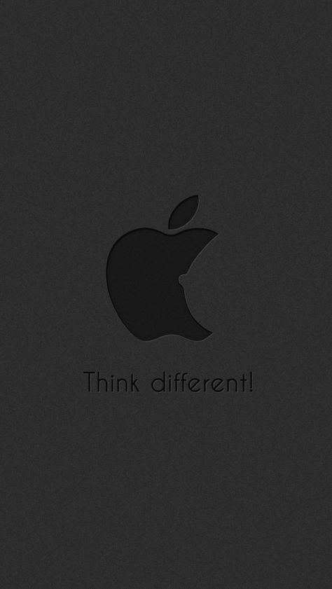 Funny-Subtle-Apple-Think-Different-Logo-Dark-iPhone-5-Wallpaper Think Different Wallpaper, Different Wallpaper, Think Different, Wallpaper Iphone Disney Princess, Iphone 5 Wallpaper, Iphone Video, Apple Logo Wallpaper, Funny Iphone Wallpaper, Iphone 6 Wallpaper