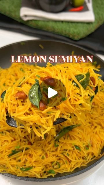 Azzy | Healthy-ish Recipe Maker on Instagram: "You must have tried lemon rice, but have you ever tried lemon semiyan? It's incredibly simple yet delicious, requiring just basic ingredients. Give it a shot—it's a delightful twist that's sure to please your taste buds!

#lemonrice #breakfastidea #indianbreakfast #southindianfood #easybreakfast #kidsbreakfast #indianfoodbloggers #pulihora #semiya #sevai #reelindia❤️❤️" Sevai Recipe, Lemon Rice, Indian Breakfast, South Indian Food, Breakfast Recipe, Easy Breakfast, Taste Buds, Indian Food Recipes, Breakfast Recipes