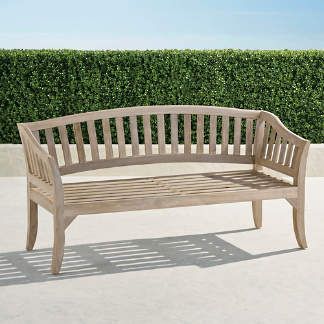 Portola Garden Bench Outdoor Garden Bench, Weathered Teak, Teak Oil, Teak Frame, Teak Furniture, Garden Bench, Back Patio, Outdoor Bench, Furniture Covers