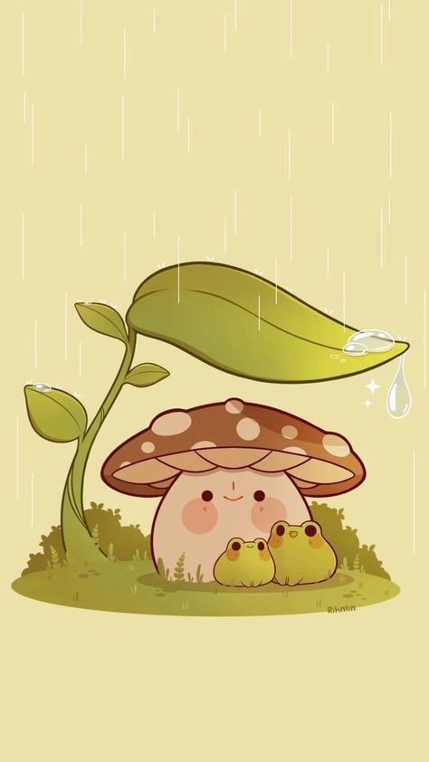 Armadillo Art, Frog And Mushroom, Mushroom Wallpaper, Paint Inspo, Drawing Tutorial Face, Cute Good Night, Doodles Drawings, Notion Templates, Frog Art