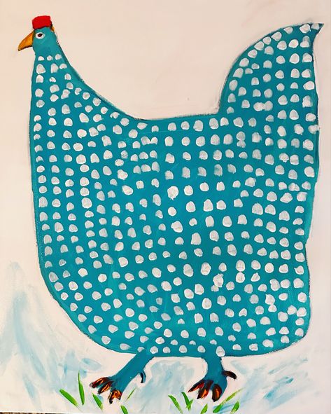 Whimsical Chicken Art, Collage Birds, Folk Art Chicken, Chicken Illustration, Whimsical Art Paintings, Chicken Painting, Quirky Art, Chicken Art, Folk Art Painting