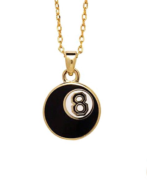 Magic 8 Ball Double-Sided Necklace – Strange Ways Retro Necklace, Ball Pendant Necklace, Novelty Gold Pendant Jewelry, Eight Ball Earrings, 8 Ball Accessories, 8 Ball Necklace, Magic 8 Ball, Ball Necklace, Artist Gifts