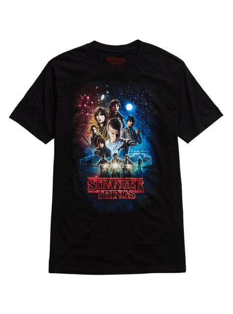 Friends don't lie. So trust us when we say this shirt is AWESOME! The tee from&nbsp;<i>Stranger Things</i>&nbsp;features an illustrated image of the cast on front, with 011 front and center (naturally).&nbsp;<div><ul><li style="list-style-position: inside !important; list-style-type: disc !important">100% cotton</li><li style="list-style-position: inside !important; list-style-type: disc !important"... Stranger Things Png, Stranger Things Merch, Stranger Things Logo, Stranger Things Merchandise, Stranger Things Outfit, Stranger Things Poster, Trendy Halloween, Stranger Things Netflix, List Style