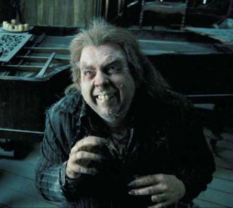 The cowardly Peter Pettigrew, played by the incomparable, Timothy Spall. He was also Scabbers, the rat. Peter Pettigrew Harry Potter, Harry Potter Fan Theories, Harry Potter Villains, Timothy Spall, Harry Potter Wiki, Peter Pettigrew, Funny Morning Pictures, Harry Potter Wizard, Prisoner Of Azkaban