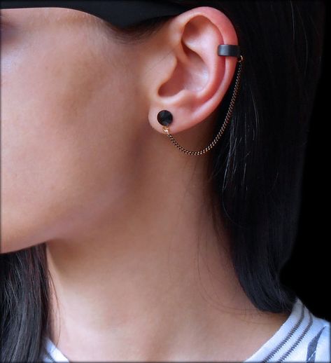 Black Ear Cuff, Bts Earrings, Crystal Ear Cuff, Ear Cuff Earrings, Stud Earrings Unique, Hammered Hoop Earrings, Daith Piercing, Ear Cuff Earings, Earrings Black