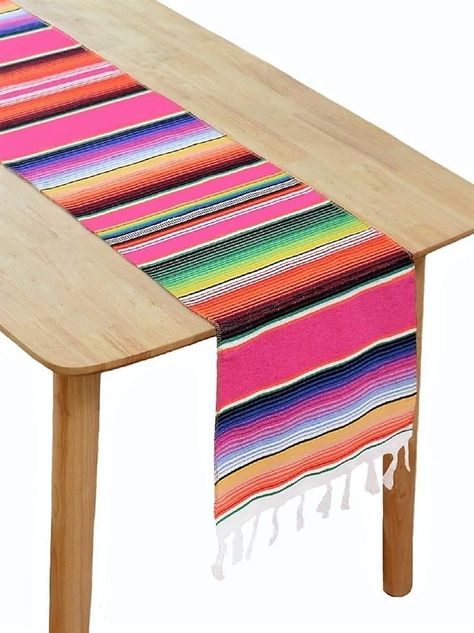 Amazon.com: BOXAN Mexican Table Runner Handwoven Fringe Cotton Serape Blanket Table Runners, Colorful Mexican Stripe Table Runner for Mexican Party Decorations Fiesta Party Supplies, 14in x 84in : Home & Kitchen Mexican Fiesta Party Decorations, Mexican Bridal Showers, Fiesta Table, Fiesta Party Supplies, Mexican Table Runner, Stripe Table, Mexican Birthday Parties, Serape Blanket, Mexican Party Decorations