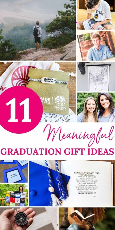 Need an amazing graduation gift? 11 of the best meaningful presents for your grad. Whether it's high school, college, trade school or just need a special gift we've got you covered with everything from photo books to jewelry. Affordable options and memorable experiences. Maps of home town or star maps of the night they were born. Wanderer bracelet with personal coordinates. Give a journal or engraved compass. Create a t-shirt quilt. Plan a vacation to celebrate this milestone. Gifts to treasure. Homemade Graduation Gifts Diy, Graduation Gift For Niece, Meaningful Graduation Gifts For Him, Things To Do For Graduation, Graduation Gifts From Teacher To Student, Best High School Graduation Gifts, Gifts For High School Graduate, High School Graduation Gifts For Her, Graduation Keepsake Ideas