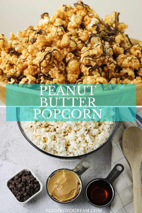 Peanut Butter Popcorn Balls, Snack Business, Chocolate Peanut Butter Popcorn, Marshmallow Popcorn Balls, Popcorn Balls Recipe, Popcorn Recipes Easy, Peanut Butter Popcorn, Healthy Popcorn, Healthy Foods To Make