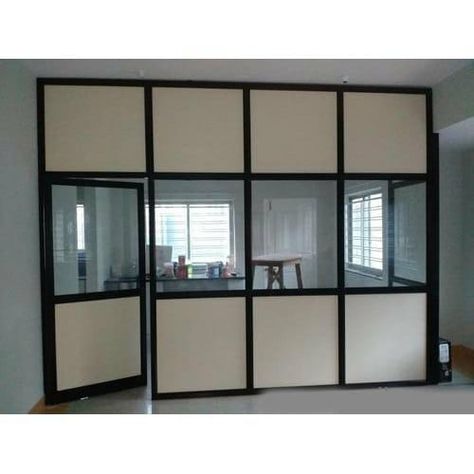 Partition Mirror Design, Aluminium Partition Design, Aluminium Partition Office, Partition For Office, Aluminium Partition, Office Partition Design, Office Cubicle Design, Bathroom Door Design, Glass Partition Designs