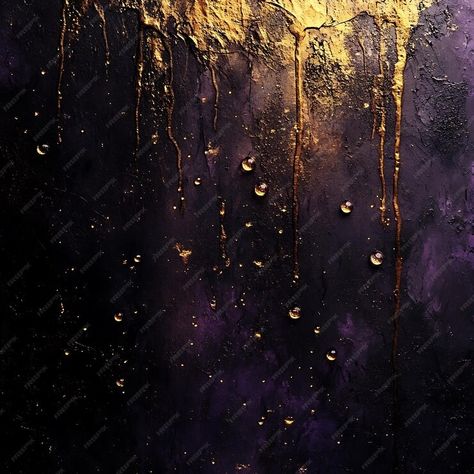 A purple background with a gold swirl of liquid on it | Premium AI-generated image Dark Purple And Yellow Aesthetic, Gold And Purple Background, Purple Gold Aesthetic, Purple And Gold Aesthetic, Blood Hunter, Gold And Purple, Gold Aesthetic, Gold Background, Purple Background