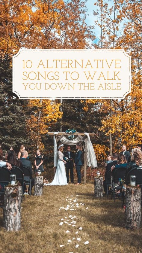 10 Different Songs To Stroll You Down The Aisle On Your Marriage ceremony Day #aisle #alternative #songs Wedding March Songs, Alternative Wedding Songs, Wedding Aisle Songs, Wedding Processional Music, Bride Entrance Songs, Processional Wedding Songs, Unique Wedding Songs, Country Wedding Songs, Alternative Songs