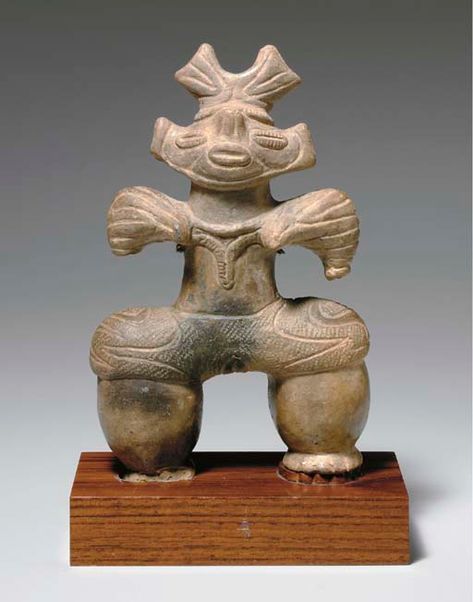 An Earthenware Figure of a Woman (Dogu) | LATE JOMON PERIOD (1000-400BC) | Christie's Jomon Era, Jomon Period, Ancient Pottery, Decorative Lines, Art Historian, Ancient China, Ancient Artifacts, Ancient Times, Art Auction