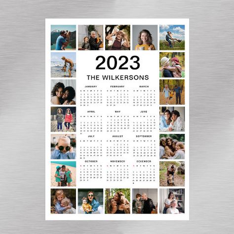 Collage Calendar, New Year Calendar, Photo Collage Gift, Calendar Templates, Magnetic Card, Photo Calendar, Calendar Design, Baby Design, Diy Birthday Gifts