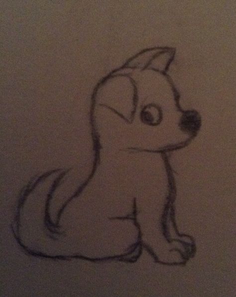 Bolt Disney Bolt Drawing, Cute Easy Puppy Drawings, Drawing Dog Eyes, Drawing Of Dogs Easy, How To Draw Cute Dog, How To Draw Dog Eyes, Easy Animal Doodles, Dogs To Draw, A4 Drawings