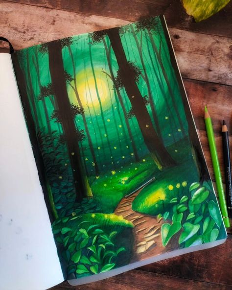 Obsessed with my magical forest drawing—it’s my escape from reality for a little while.❤️ #colorpencil #colorpencildrawing #marker #MagicalGarden #art #artist #artsy #artistsoninstagram #realistic #dream #sketchbook #markerart #nature #NatureInspiredArt #realistic Magical Forest Drawing, Forest Drawing, My Escape, Escape From Reality, Magic Forest, Magical Garden, Drawing Stuff, Color Pencil Drawing, Magical Forest