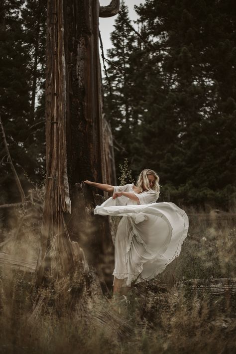 summer senior photos ideas moody senior photo ideas boho photoshoot concept free people white dress washington PNW forest dancing twirling dress wind Boho Dress Photoshoot Ideas, Dress In Forest Photoshoot, Forest Goddess Photography, Spring Forest Photoshoot, Boho Forest Photoshoot, Photos In Forest Ideas, Forest Photo Shoot Ideas, Photoshoot In Forest Photo Ideas, Dress In A Field Photoshoot