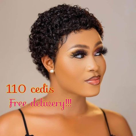 Slay Hair Classic on Instagram: “Still the best and most comfortable, easy to style up... Most trendy wigcap in Gh now💃😘💯💯💯 . We still got the most affordable deal in town.…” Curled Pixie, Family Dress, Curly Afro Wig, Curly Pixie Cuts, Human Wigs, Afro Wigs, Cheap Human Hair, Short Curly Wigs, Curly Hair Wig