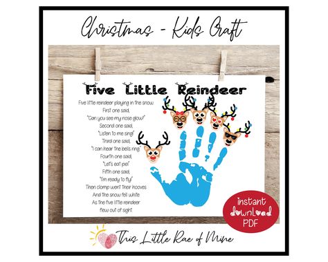 Winter Poems, Christmas Rudolph, Document Frame, School Activity, Computer Paper, Kid Craft, Diy Crafts For Kids Easy, Handprint Art, Printable Crafts