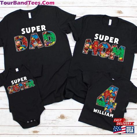 Family Matching Superhero Birthday T-Shirt Marvel The Avengers Mom Dad Custom Personalized Boy Girl Kids Toddler Shirt Gift Hoodie Check more at https://tourbandtees.com/product/family-matching-superhero-birthday-t-shirt-marvel-the-avengers-mom-dad-custom-personalized-boy-girl-kids-toddler-shirt-gift-hoodie/ Avengers First Birthday Party, Avengers 5th Birthday Party, Two The Rescue Birthday Superhero, Marvel Family Shirts, Marvel Birthday Party Ideas, Marvel Avengers Birthday Party, Super Hero Birthday Party Ideas, Avengers Birthday Party, Marvel Birthday Party