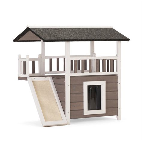 Tucker Murphy Pet™ Deeana Brown Wood Igloo Style Dog House | Wayfair Plastic Dog House, Wood Dog House, Indoor Dog House, Wooden Dog House, Outdoor Dog House, Wood Steps, Pet 1, Wooden Dog, Large Balcony