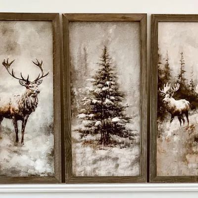 CYBER MONDAY WITH DEB & DANELLE | Shop Sales Events Antique Farmhouse Large Wall Decor Living Room Ideas, Wall Art Collage Ideas, Woodsy Christmas, Mantle Christmas, Wall Art Frame, Rustic Frames, Cabin Ideas, Art Antique, Reclaimed Barn Wood