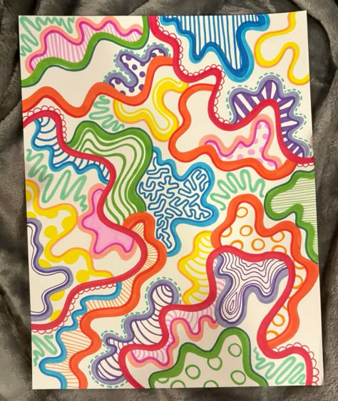 Original artwirk done by @ashxlee4 using @Sharpie_Markers Red Sharpie Drawing, Cute Marker Doodles, Acrylic Pens Ideas, Drawing Ideas With Markers Easy, Marker Doodles Easy, Sharpie Art Easy, Abstract Marker Art, Alcohol Markers Art Ideas, Sharpie Art Ideas