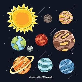 Hand drawn planets in doodle style | Free Vector Planet Icon, Planet Drawing, Space Icons, Diy Hair Scrunchies, Easy Cartoon Drawings, Doodle Style, Vector Hand, Star Art, Art Drawings Sketches Simple